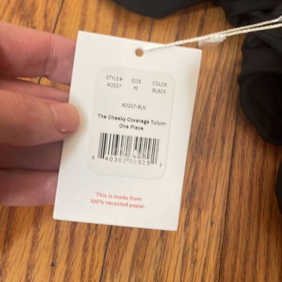 Tulum The Cheeky Tulum One Piece Swimsuit Black size M NWT - Picture 5 of 7